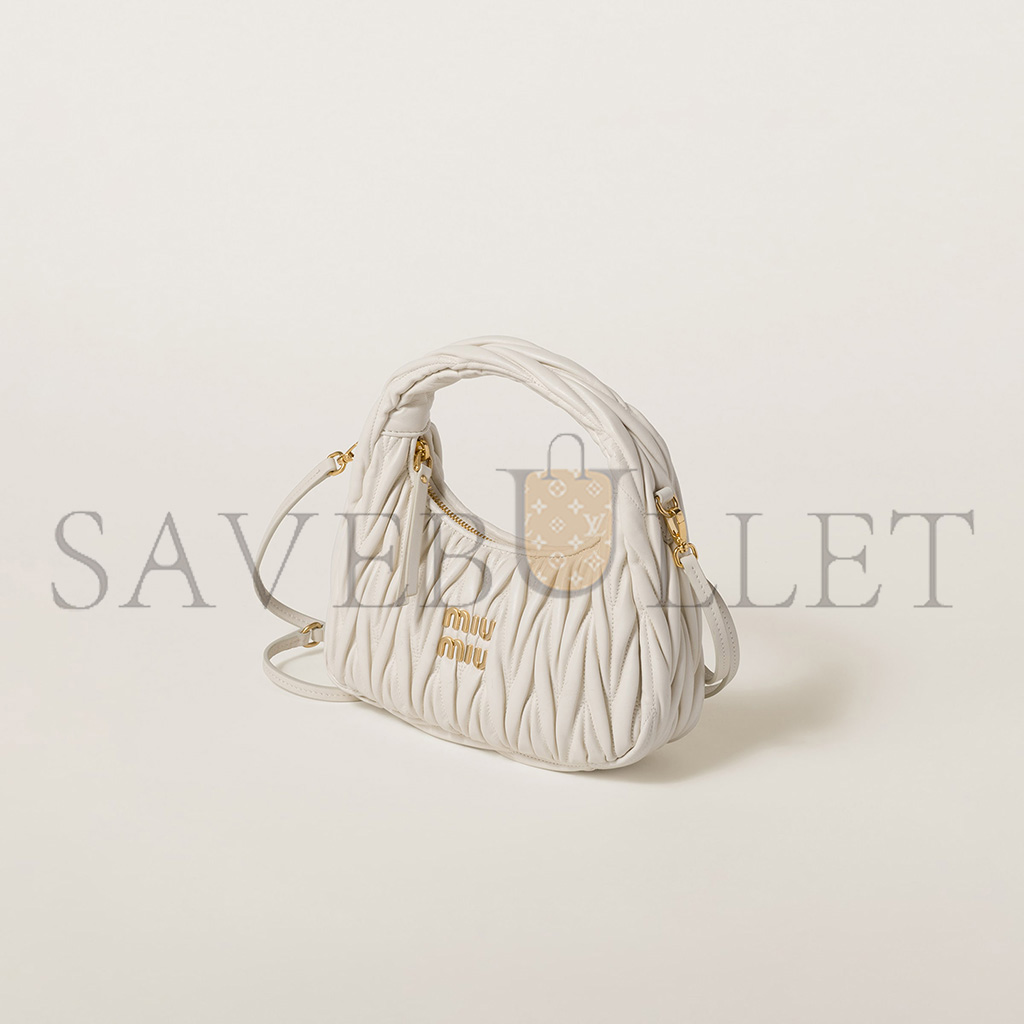 M1v M1v wander matelassÉ nappa leather hobo bag 5bc125 (20*17*6cm)